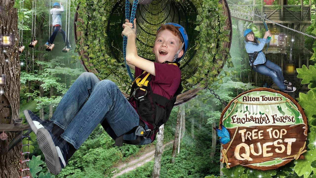 High Ropes POV Tree Top Quest - Alton Towers Resort - Merlin Entertainments - SJBBVideos