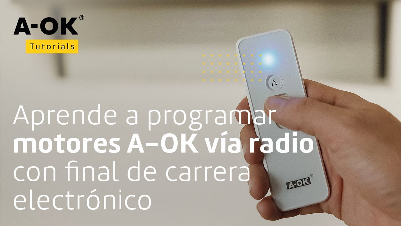 Aprende a programar nuestros motores vía radio con final de carrera electrónico | A-OK Motors®