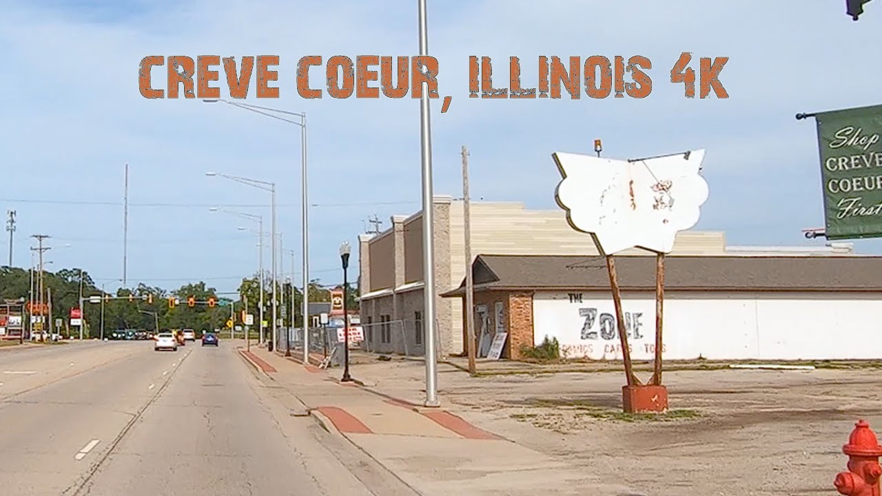 Suburban Peoria: Creve Coeur, Illinois 4K.