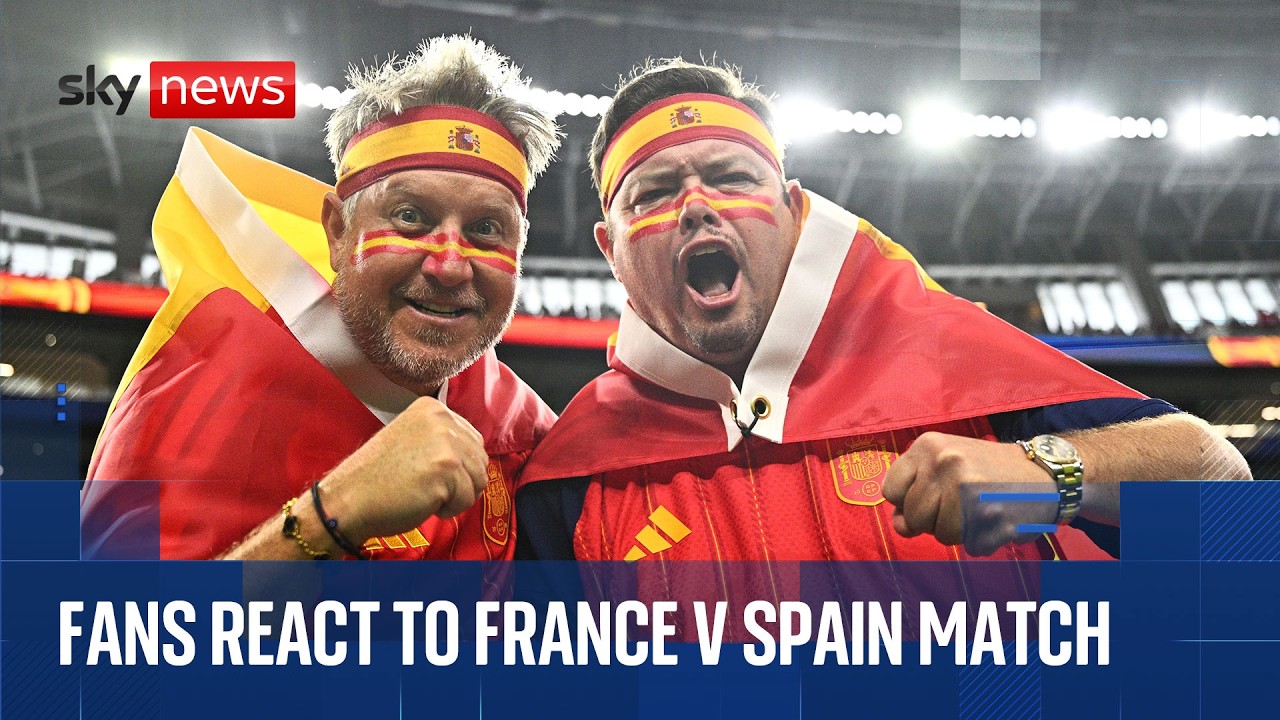Spain fans celebrate win over France in World Cup semi-final