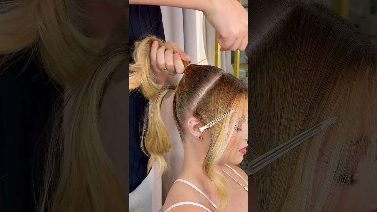 Rabo de cavalo em cabelo curto #ponytail #penteadofacil #peinados #penteado