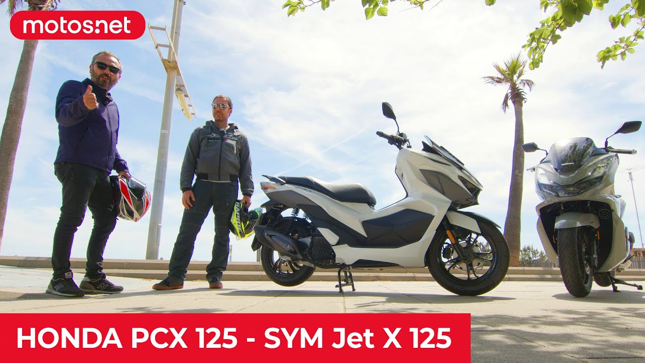 🤜🤛 Comparativa Honda PCX 125  vs SYM Jet X 125 🎥 / motos.net / Prueba / Review 4K en español