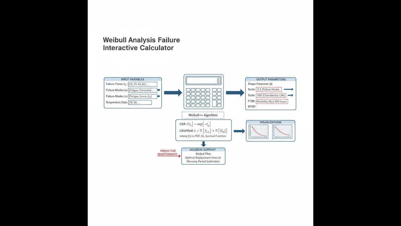 Weibull Analysis Failure Interactive Calculator - Instructions Video