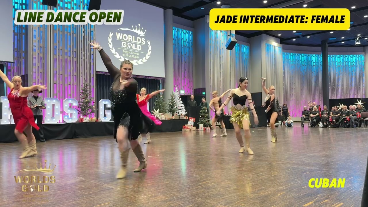 WORLDS GOLD 2024 | Line Dance Open | Jade Intermediate: Female | Cuban #윤정혜 #gold_linedance #정솔비