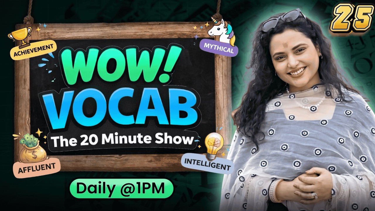 WOW VOCAB #25 | English Vocabulary for Bank, SSC, Teaching & Defence | Rupam Chikara Ma'am