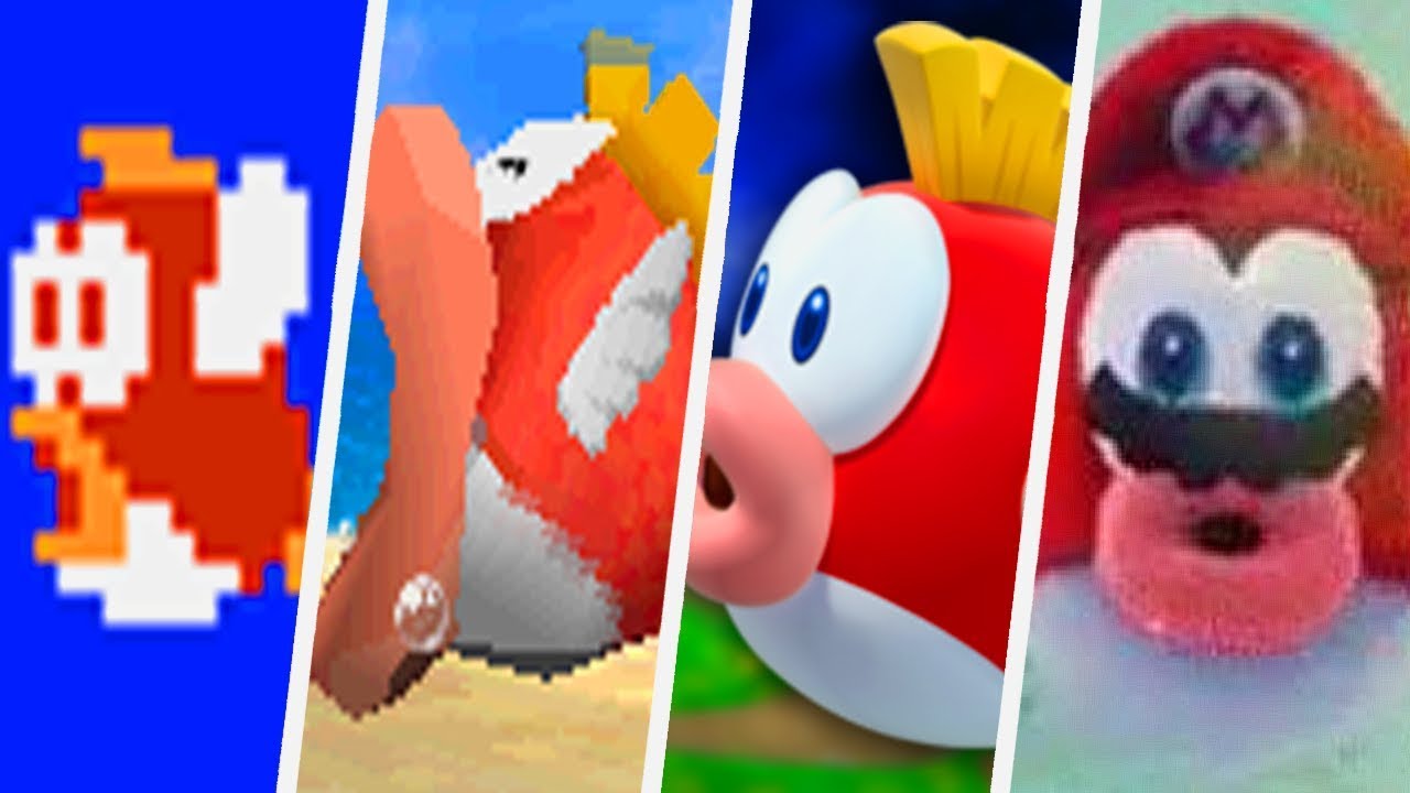 Evolution of Cheep Cheep in Super Mario Games (1985 - 2017)