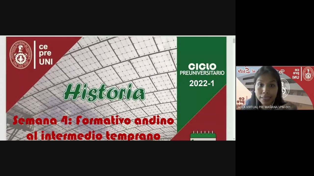 CEPRE UNI 2024 | HISTORIA | FORMATIVO ANDINO E INTERMEDIO TEMPRANO | SEMANA 4
