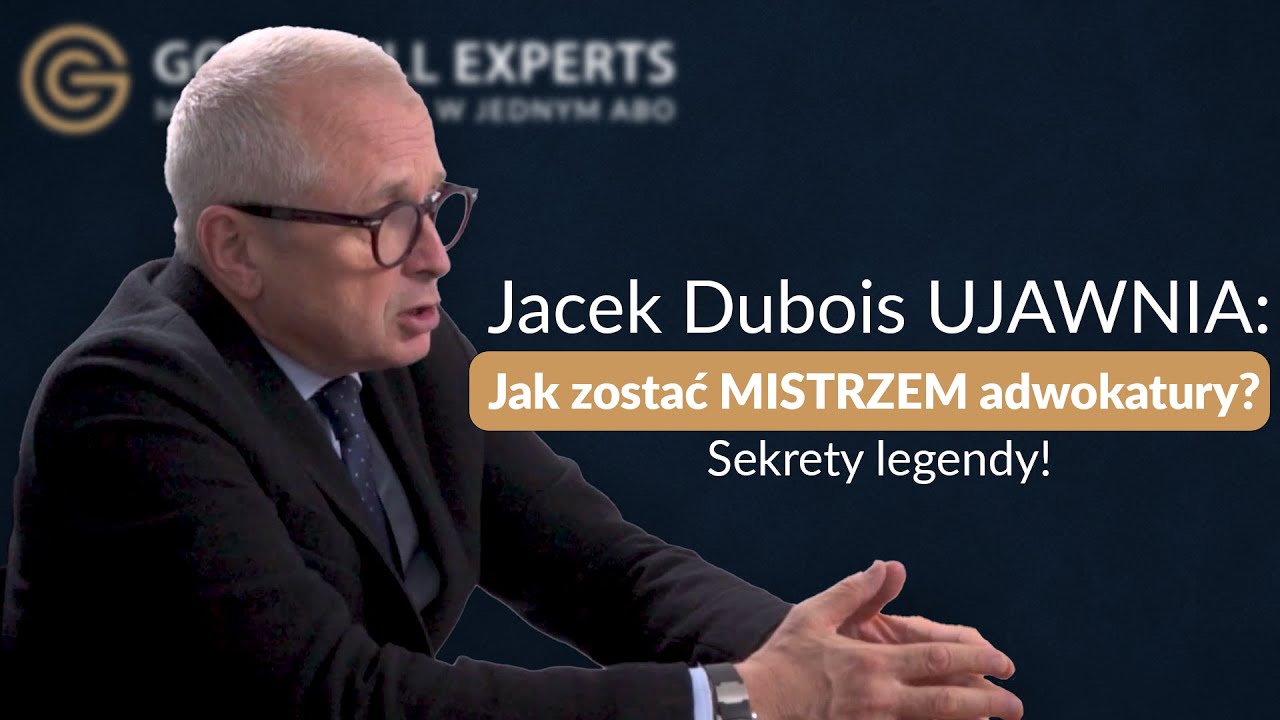 Jacek Dubois UJAWNIA: Jak zostać MISTRZEM adwokatury? Sekrety legendy!