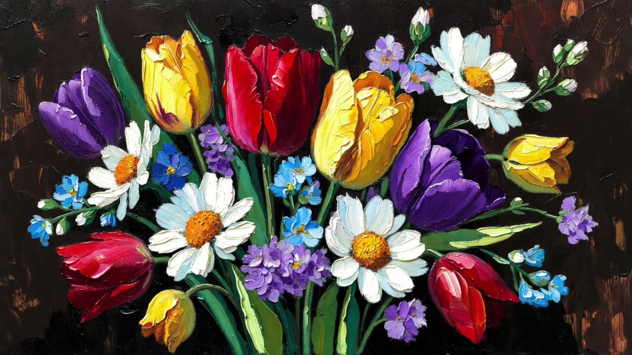 Easter Flowers | TV Art | Screen Art | No Sound 