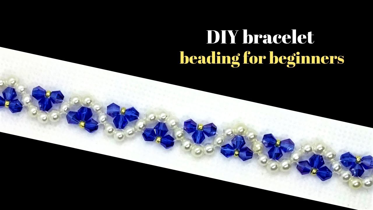 beading tutorial for DIY Beaded Bracelet-Simple beading pattern for beginners