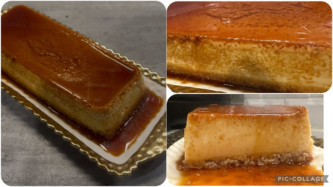 Flan au caramel à la noix de coco ￼