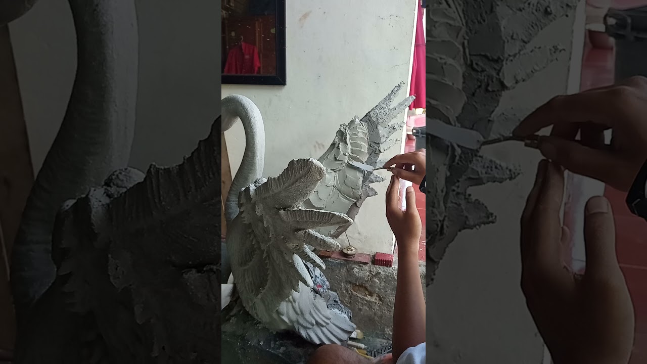 Contemporary Cement Sculpting - Sculpting a Swan with Balinese Ornaments