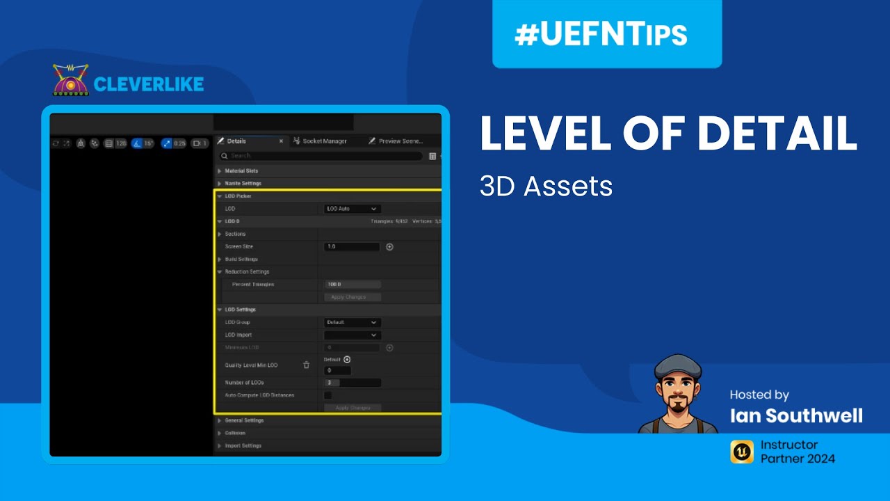 Level of Detail - 3D Assets | #UEFNtips