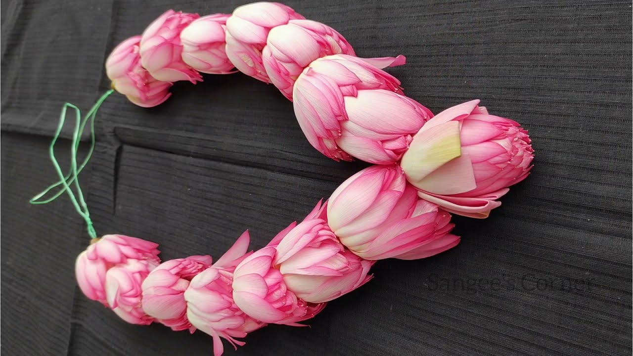 Easy lotus garland making