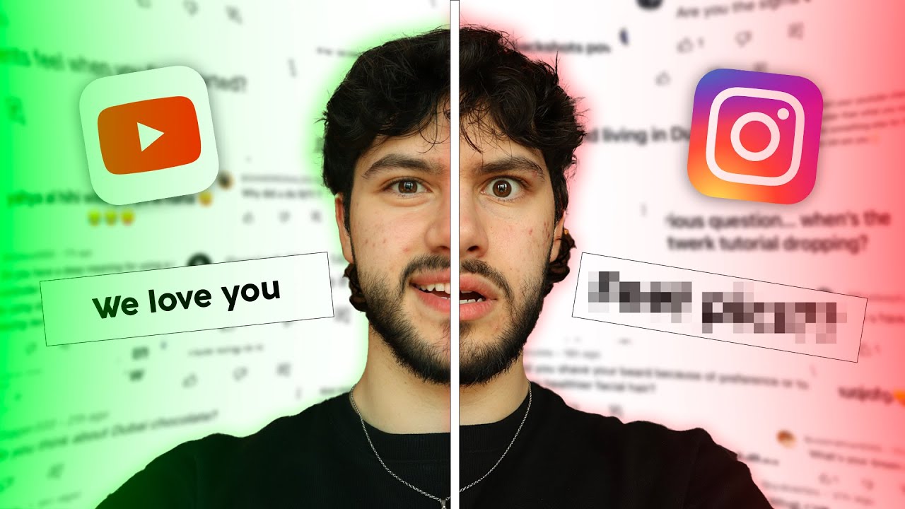 Комментарии на YouTube против комментариев в Instagram