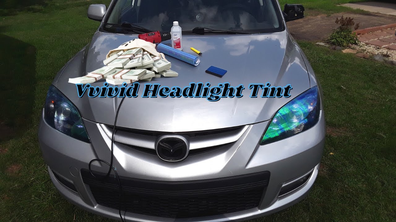 How to Tint Headlights Mazdaspeed 3 Headlight Tinting Vvivid Saphire Blue