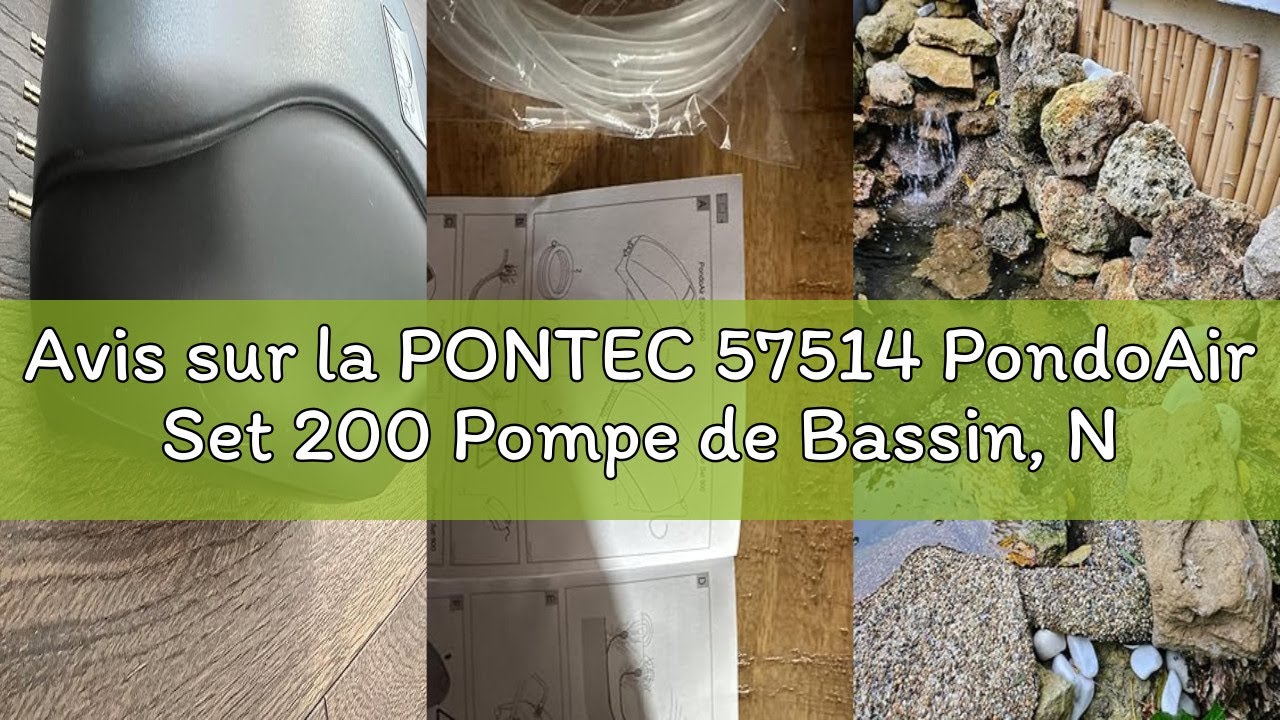 Avis sur la PONTEC 57514 PondoAir Set 200 Pompe de Bassin, Noir