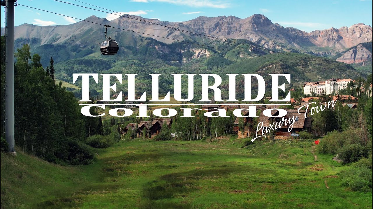 Telluride Colorado Drone Footage - Mountain village -4k