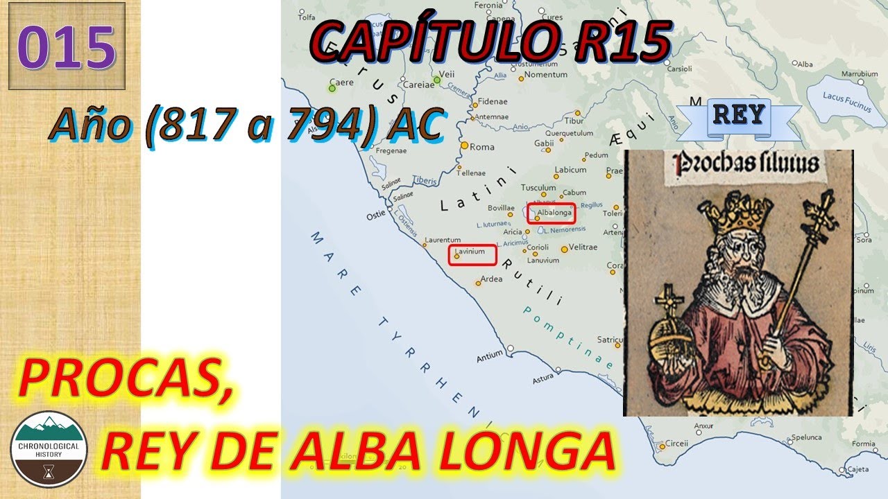 Rey Procas, 13er Rey de Alba Longa, bisabuelo de R&oacute;mulo, fundador de Roma.