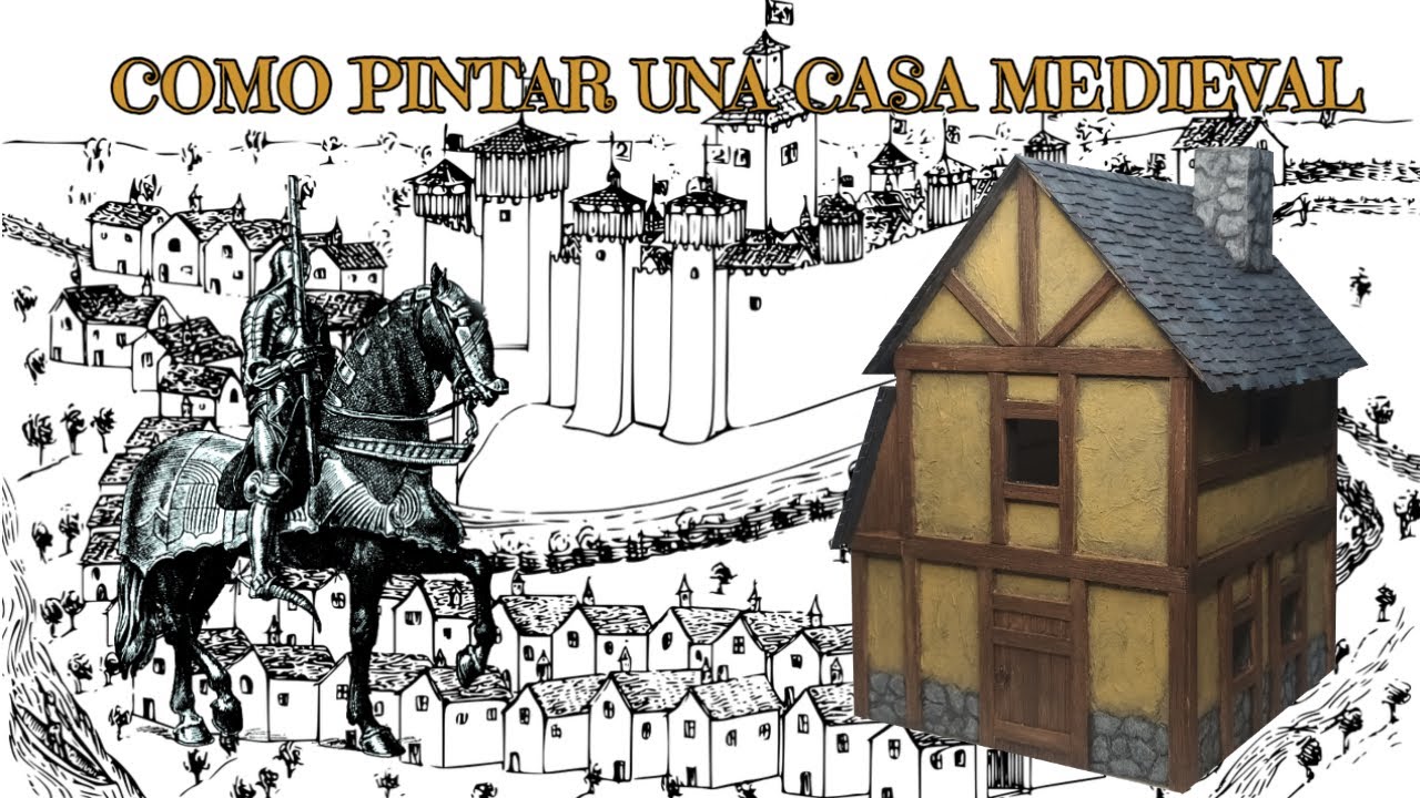 PINTURA Y WEATHERING  MAQUETA  CASA MEDIEVAL 2ª PARTE - TUTORIAL MODELISMO Y ESCENOGRAFÍA-