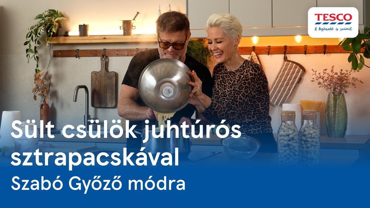 Ropogós sült csülök sztrapacskával | Ízek, sztorik, Tesco – Orosz Barbara és Szabó Győző a konyhában