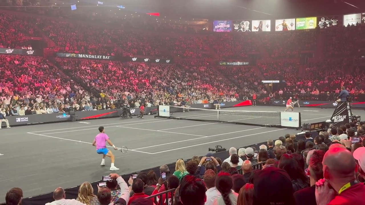 Netflix Slam courtside view