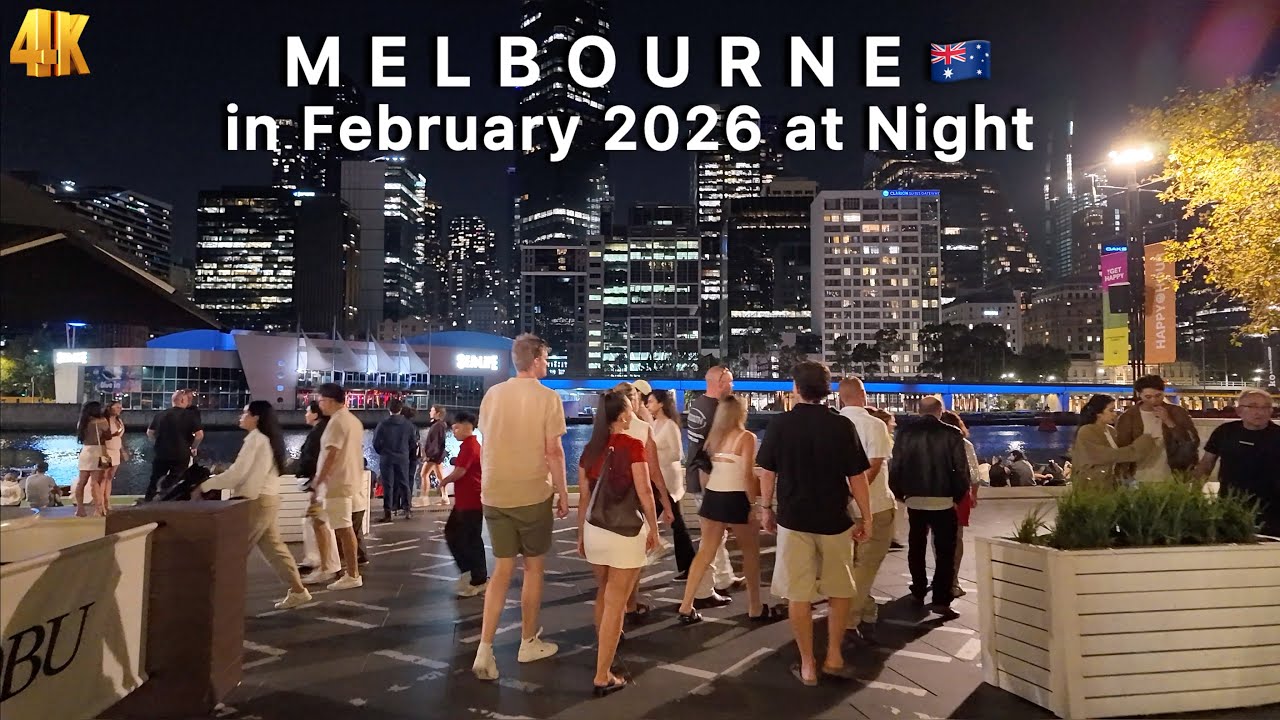 Melbourne Australia Saturday Night in Summer 2026 Walking Tour | Valentines Day