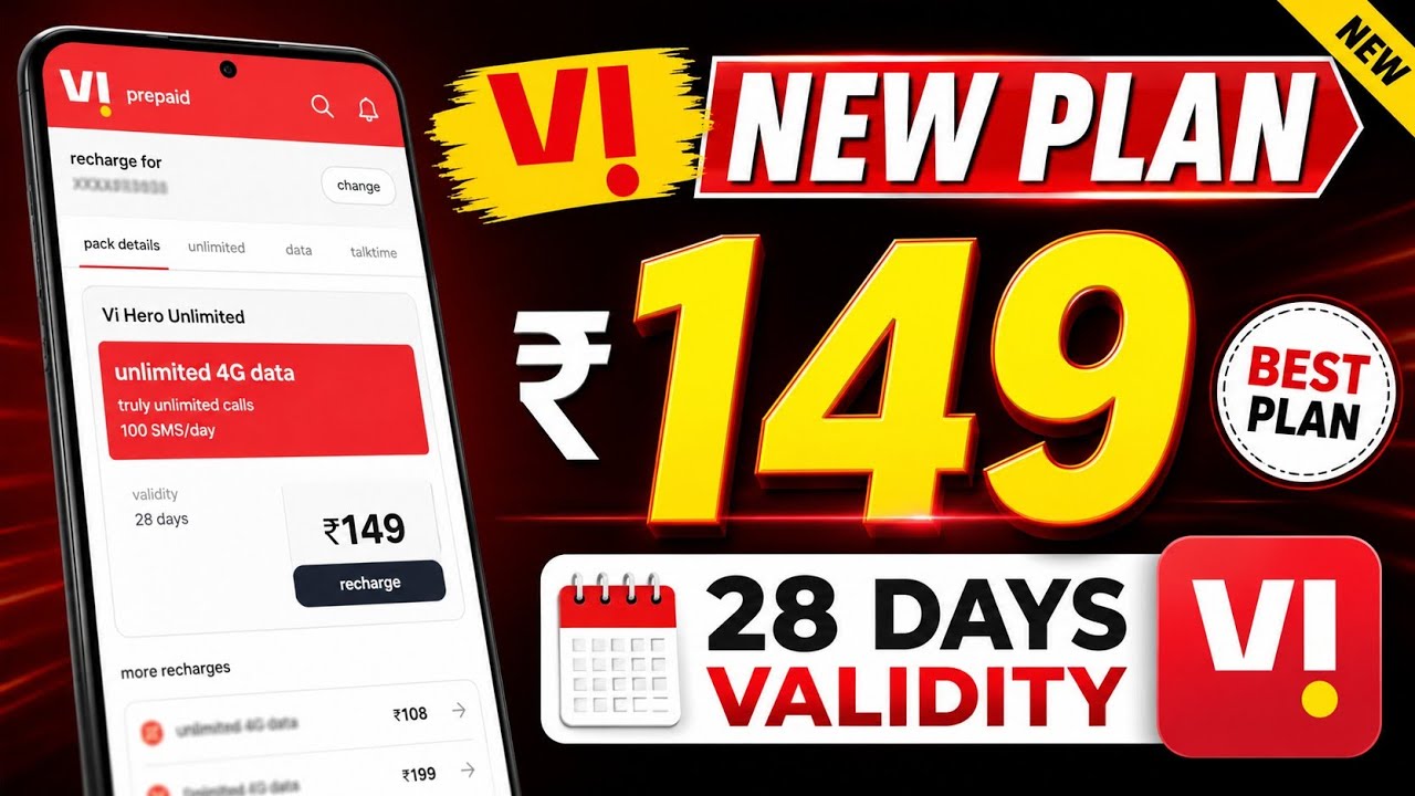 Vi 149 Plan Details | Vi Best Recharge Plan | 149 Vi Recharge