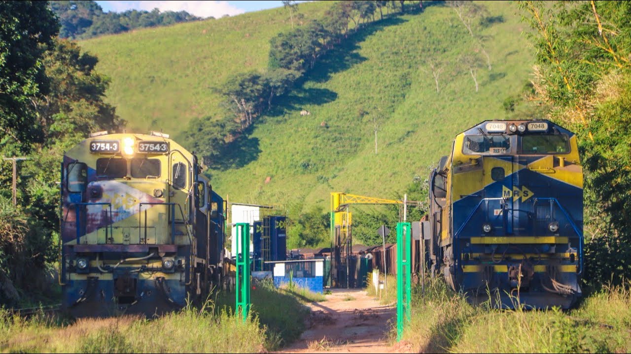 RARO TREM TRILHEIRO(Frota de Trilhos) SD70LC líder no minério e MAIS, em Caetano Lopes, Jeceaba-MG