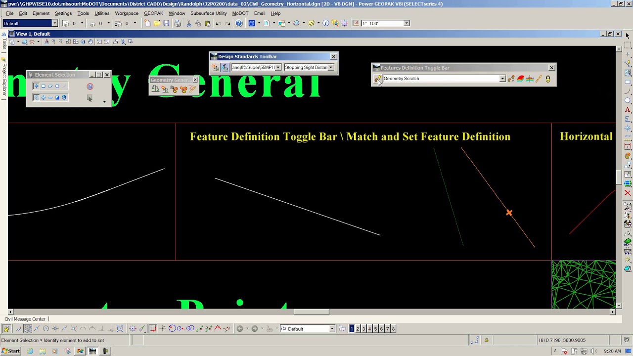 Road1 SS4 2.1 Civil Geometry Horizontal General Geometry