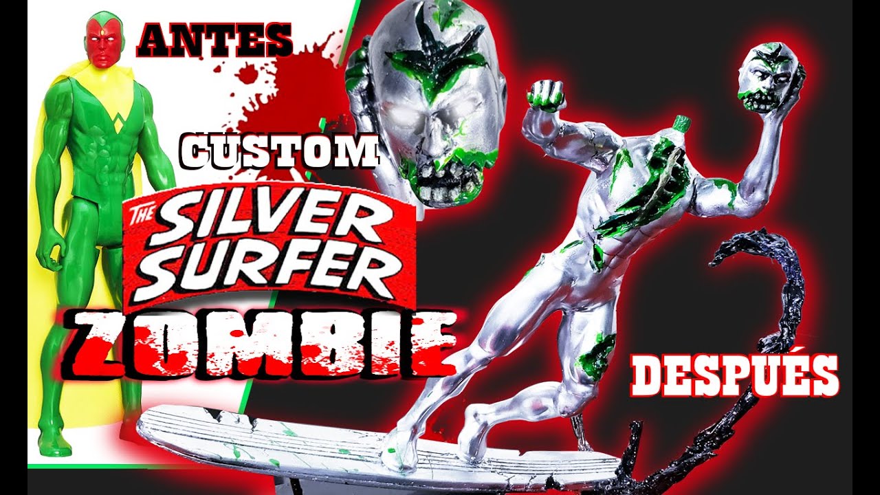 Silver Surfer Zombie Custom/Repintado Marvel/Titan Hero☢☢