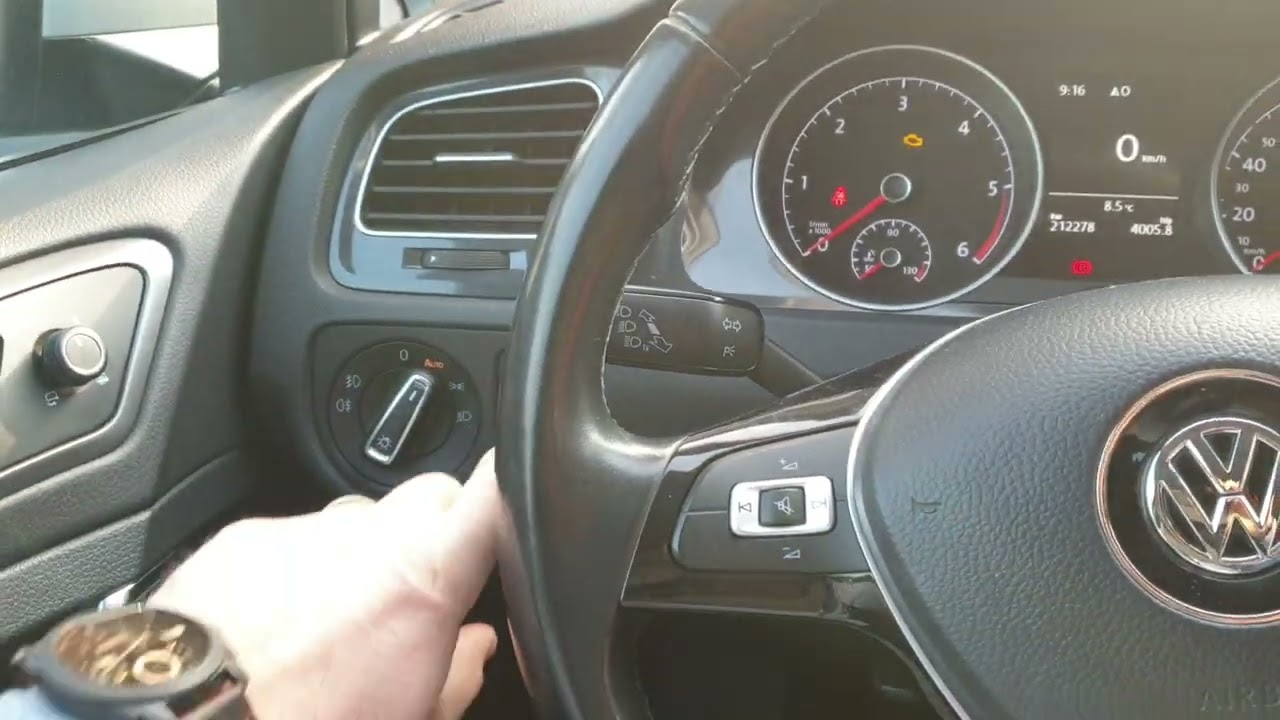Abfahrtkontrolle VW Golf 7 Beleuchtung