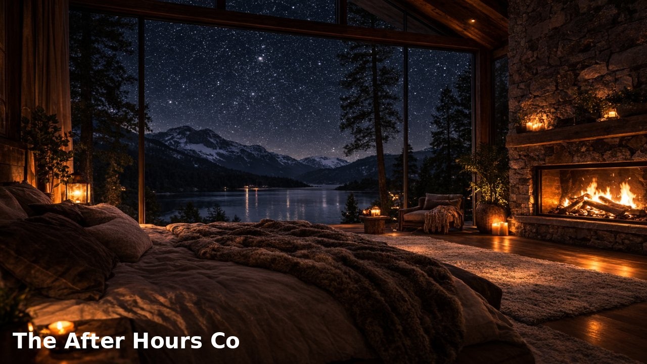 Sleep Instantly in This Cozy Lake Cabin 🌙 Fireplace & Night Nature Sounds (9 Hours)