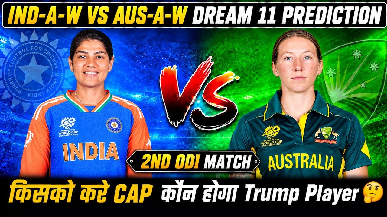 IND-A-W VS AUS-A-W 2ND ODI ❤️&zwj;🔥|| IND-A-W VS AUS-A-W DREAM 11 PREDICTION & PITCH REPORT 🍀||