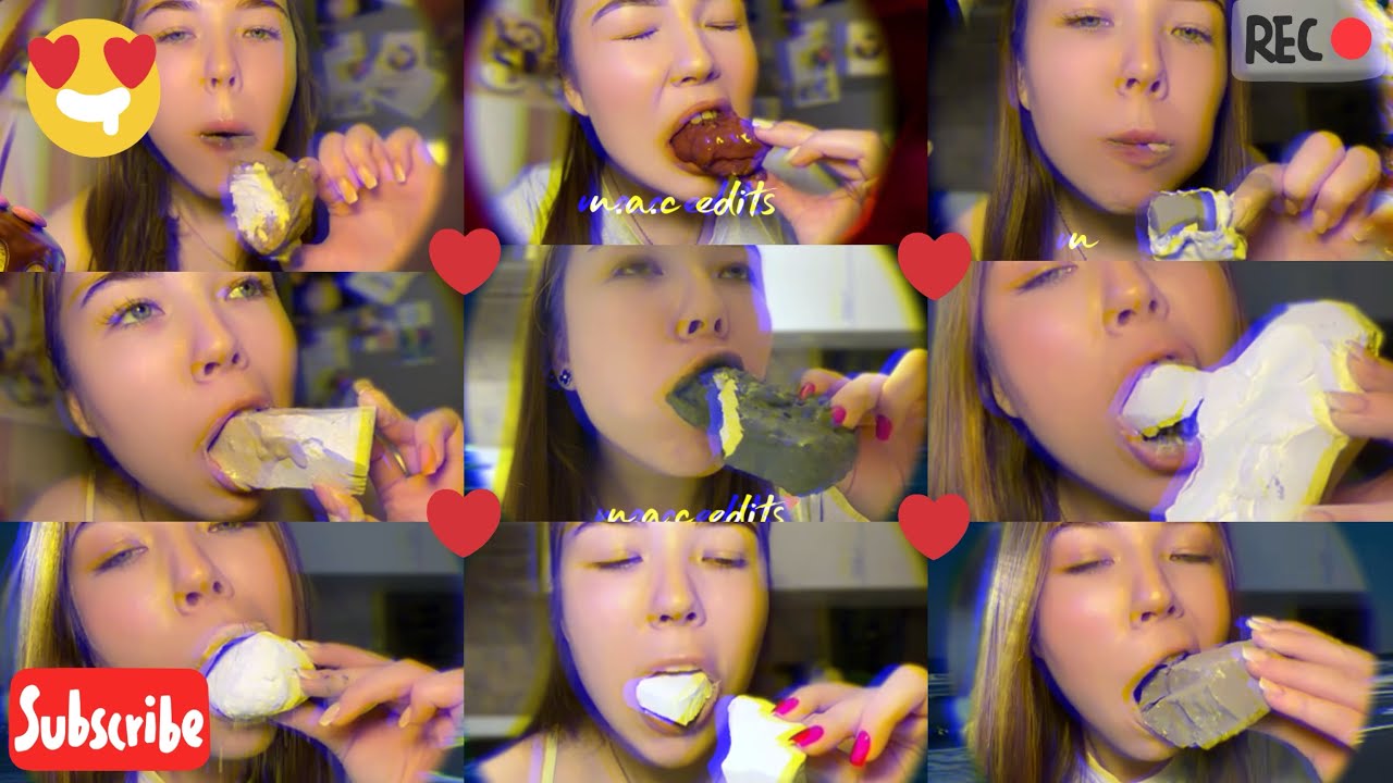 ASMR chalk wet dry paste eating @u.a.cedits-09 🫶