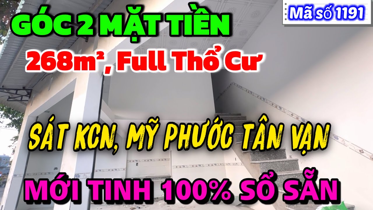 Góc Mặt Tiền Vừa Mới Vừa Rẻ Sát KCN, chủ Cần Bán Gấp ở KCN MỸ PHƯỚC Bình Dương.