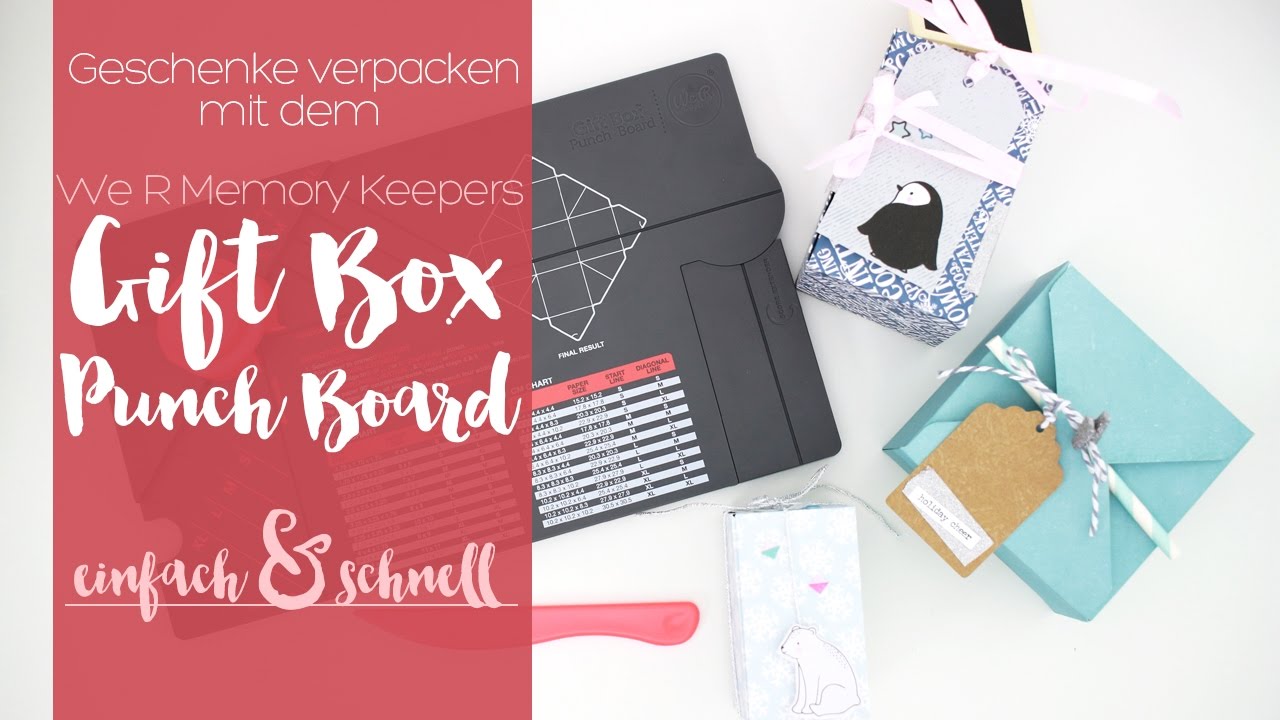 Geschenke verpacken ohne kleben |  Gift Box Punch Board von WRMK