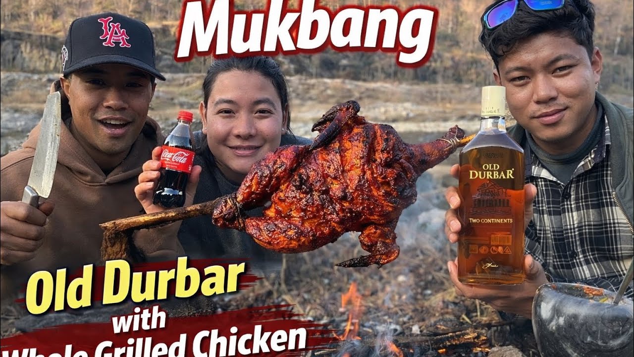 OLD DURBAR🍾 SANGA WHOLE GRILLED CHICKEN 🐓 kHAIYO 🥵 || MUKBANG ||