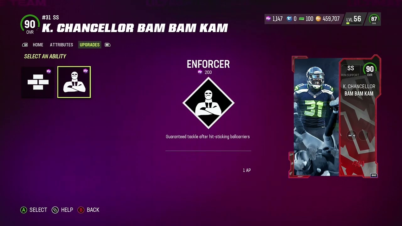 Madden 23 - Kam Chancellor 90 OVR AKA Bam Bam Kam