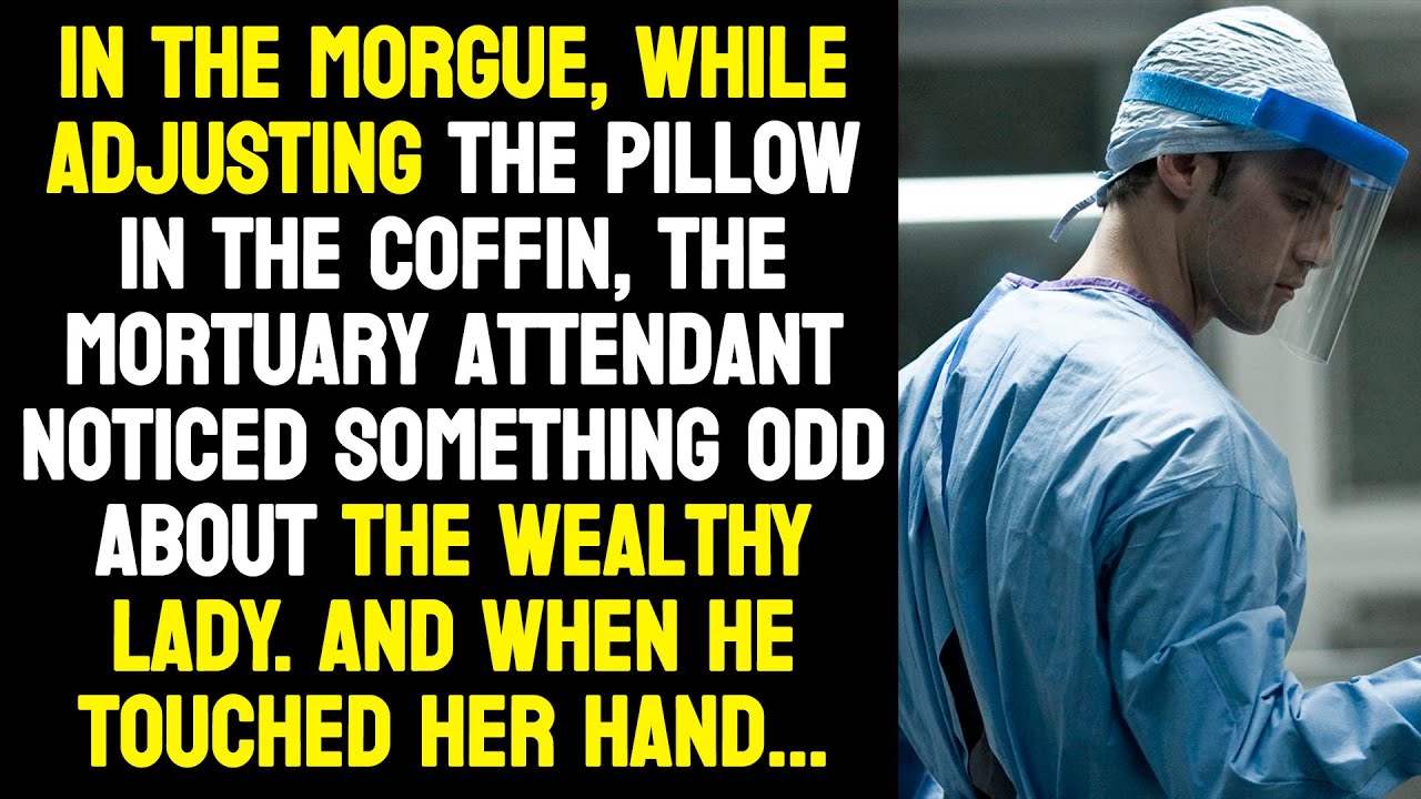 Deciding to adjust the pillow, the man noticed something odd about the wealthy lady. And when he...