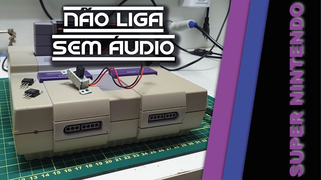 Super Nintendo da Reciclagem (Não Liga e Sem Áudio)