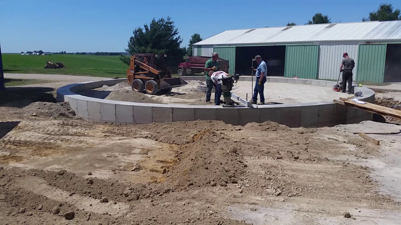 Grain bin pad prep (timelapse)