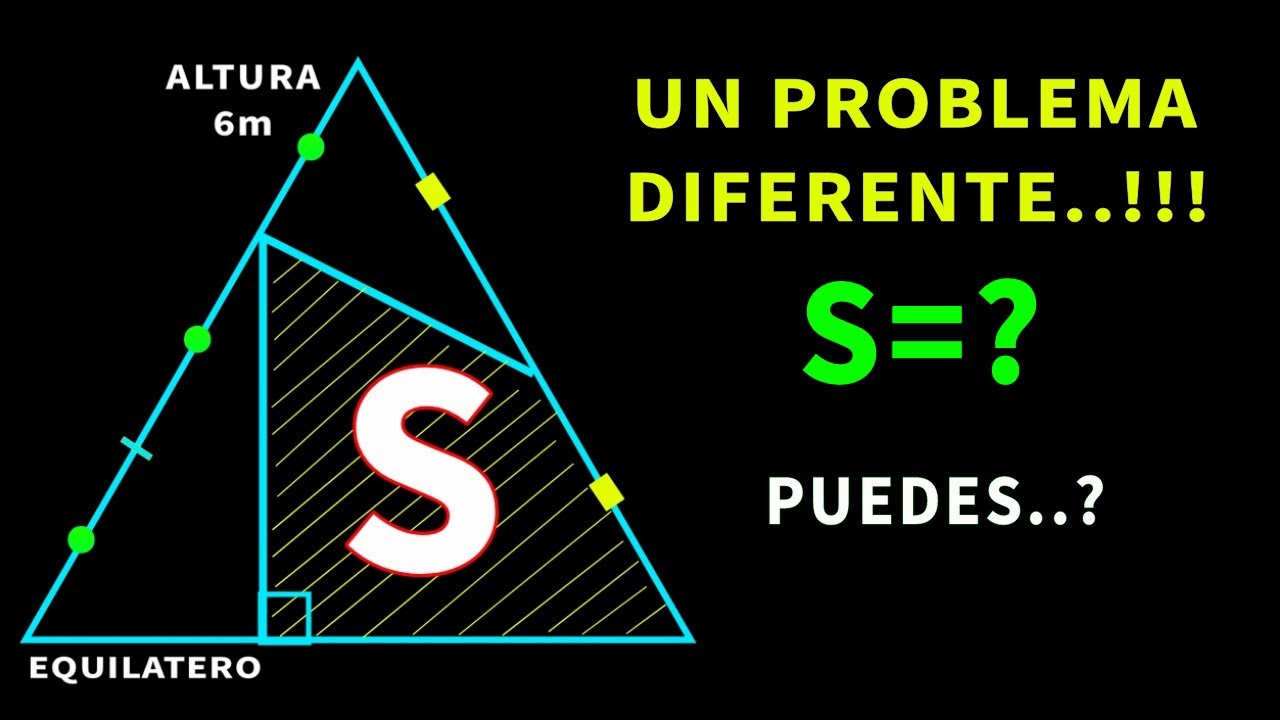 CÓMO CALCULAR el Área Sombreada ¿más Difícil? (Triángulo Equilátero)