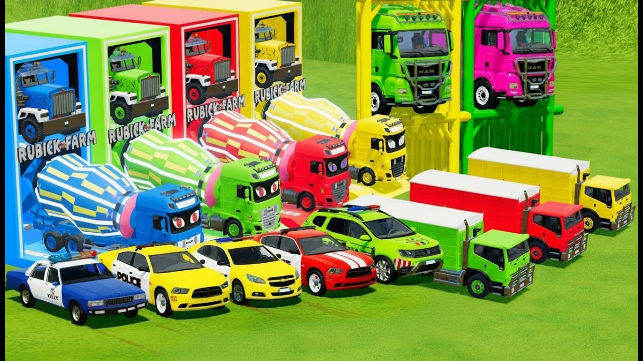 IMPOSSIBLE COLOR ARENA TRUCK DRIVING 🚛 BIG MIXER TRUCK STUNT | VOLVO MAN | #fs22