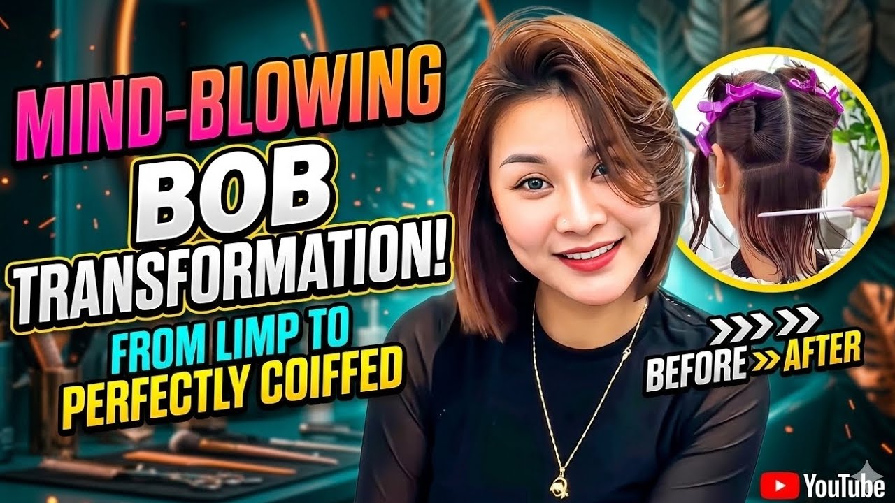 Modern Layered 💜Bob Haircut Tutorial | Step-by-Step Transformation