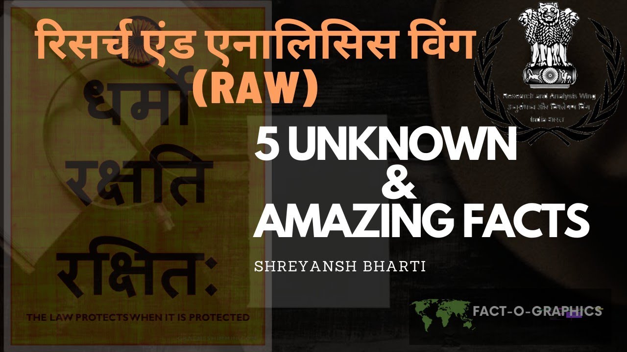 5 Interesting Facts About RAW(Research and Analysis Wing)|RN Kao|हिन्दी |Factographics