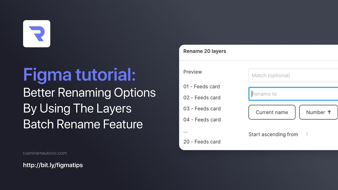 Figma Quick Tips: Better Renaming Options By Using The Layers Batch Rename Feature