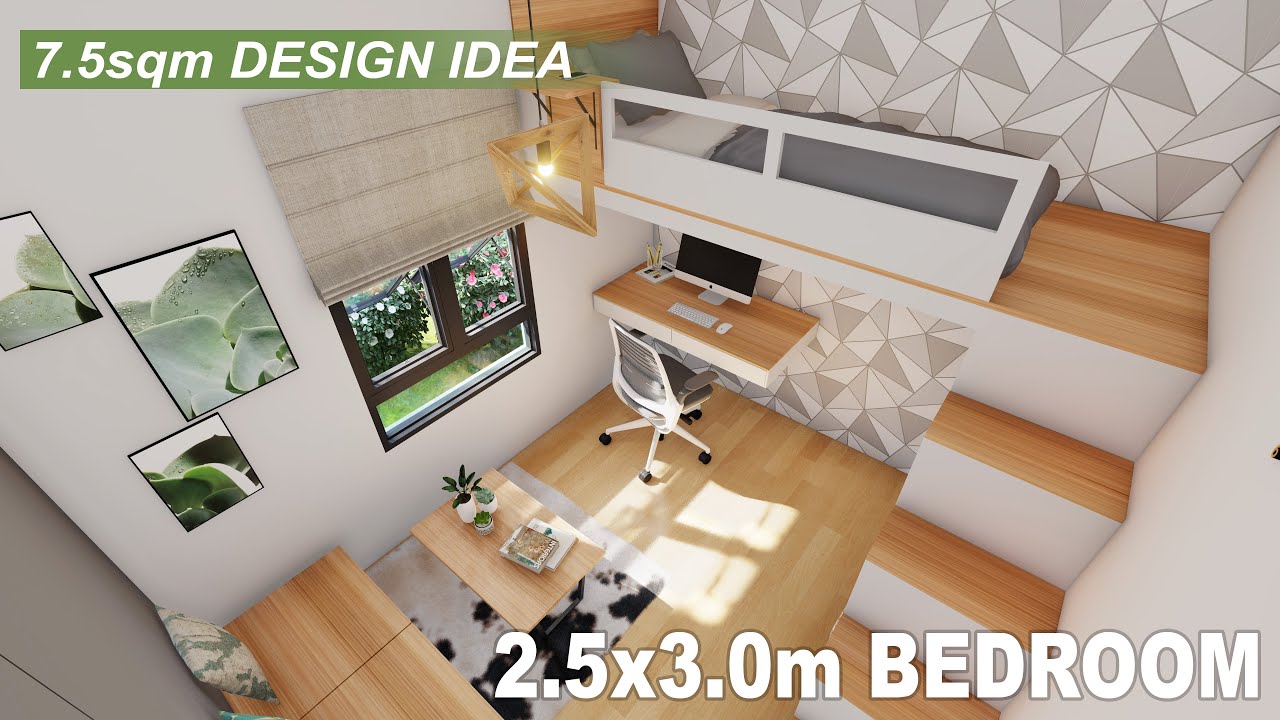2.5x3.0m SMALL BEDROOM Design Idea ¦ Loft Type Bedroom ¦ Digital Tour