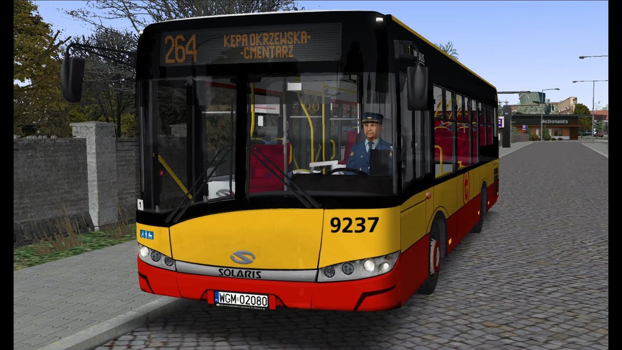 Warszawa Linia 264 - Kępa Okrzewska-Cmentarz. OMSI 2