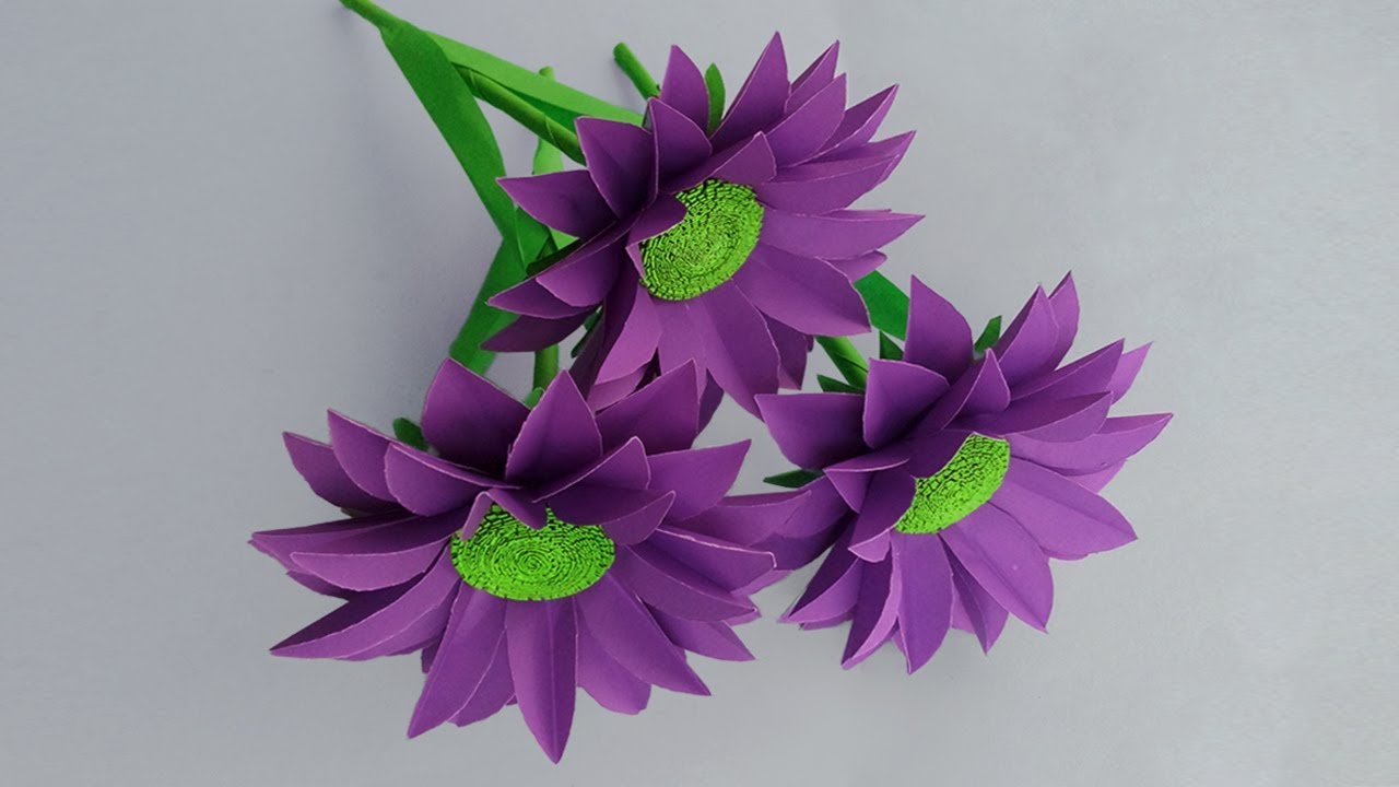 Easy And Beautiful Flowers Making With Paper - Paper Flower Making - DIY Home Decor